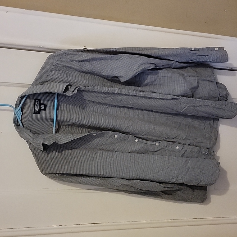 Vintage Landsend Gray multicolored shirt